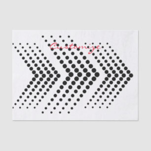 Papel De Seda Círculo Zigzag Chevron de meia-tona abstrato