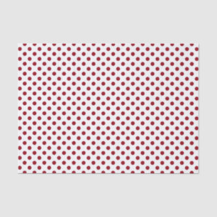 Papel De Seda Círculos de Bolinhas Vermelhas Crimson