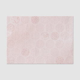 Papel De Seda Círculos de Tecido rosa