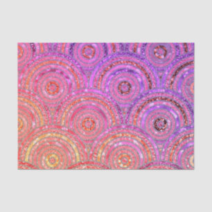 Papel De Seda Círculos Dourados Luminosos de Folha Metálica Lúxi