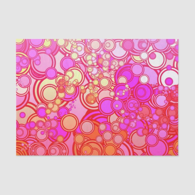 Papel De Seda Círculos retros (Frente )