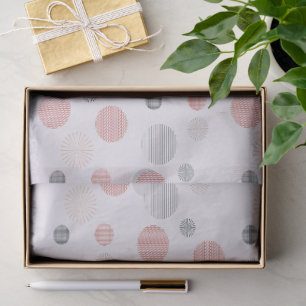 Papel De Seda Círculos vermelhos e azuis sobre branco