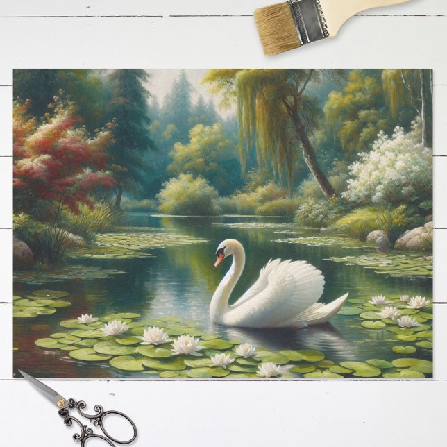 Papel De Seda Cisne Branco sobre a desocupação do impressionismo (Criador carregado)