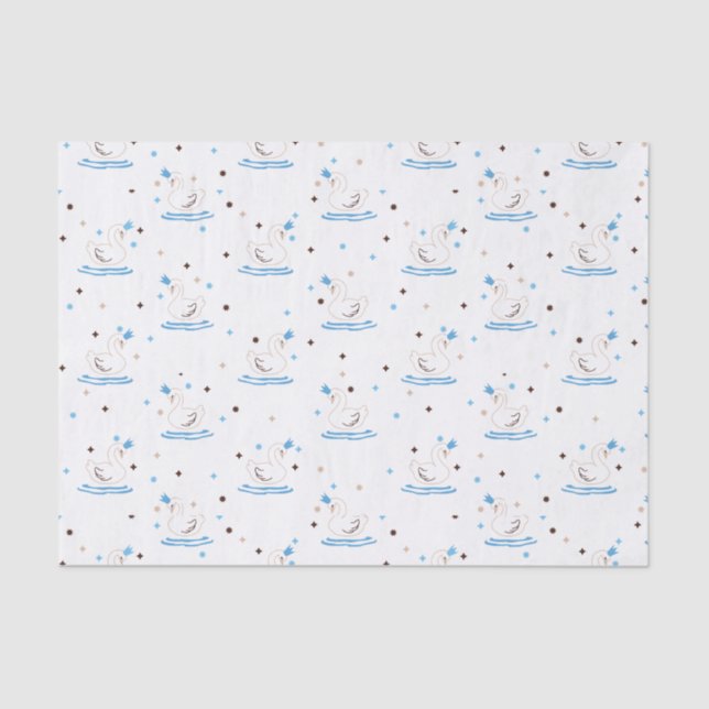 Papel De Seda Cisne Encantado lago Swan Fairy Tale Crowan Swan (Frente )