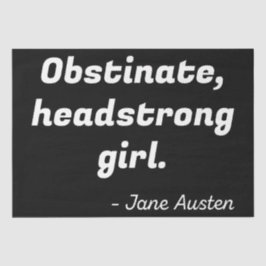 Papel De Seda Citação de Orgulho e Preconceito II