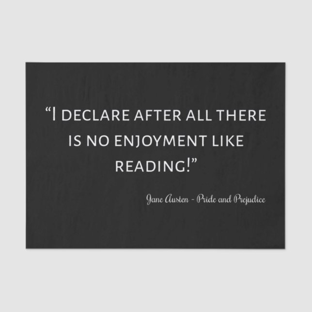 Papel De Seda Citação de Orgulho e Preconceito III (Frente )