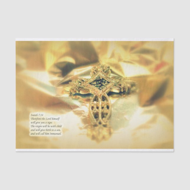 Papel De Seda Citações da cruz e da bíblia - cristandade (Frente )