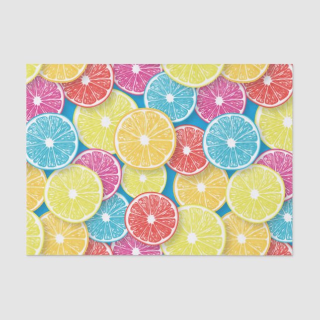 Papel De Seda Citrus fruta slices pop (Frente )