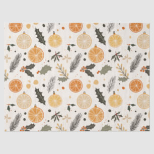 Papel De Seda Citrus, Holly e Pine Agulha Cozy Natal