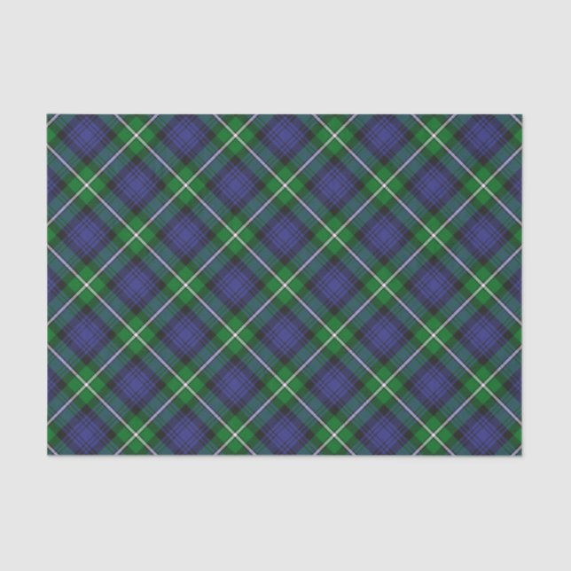 Papel De Seda Clan Forbes Tartan (Frente )