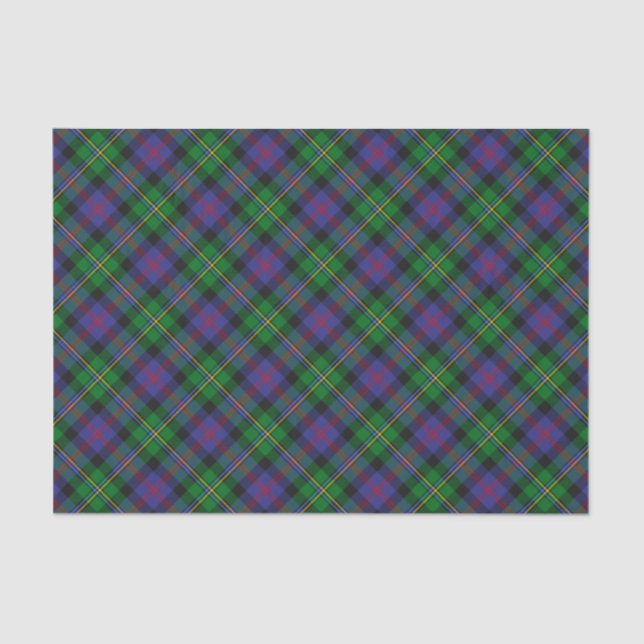 Papel De Seda Clan Malcolm Tartan (Frente )