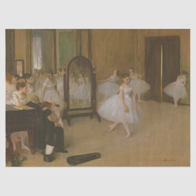 Papel De Seda Classe de dança por Edgar Degas (Frente )