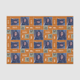 Papel De Seda Classe de Graduação de Fotos Quadradas Ano de Quei