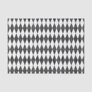 Papel De Seda Clássico Black-Ice Harlequin Diamond Argyle