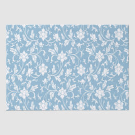 Papel De Seda Clássico Chinês - Design azul