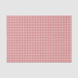 Papel De Seda Clássico Gingham Vermelho