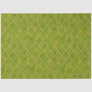 Papel De Seda Clássico Verde Velvet Argyle Padrão Luxo