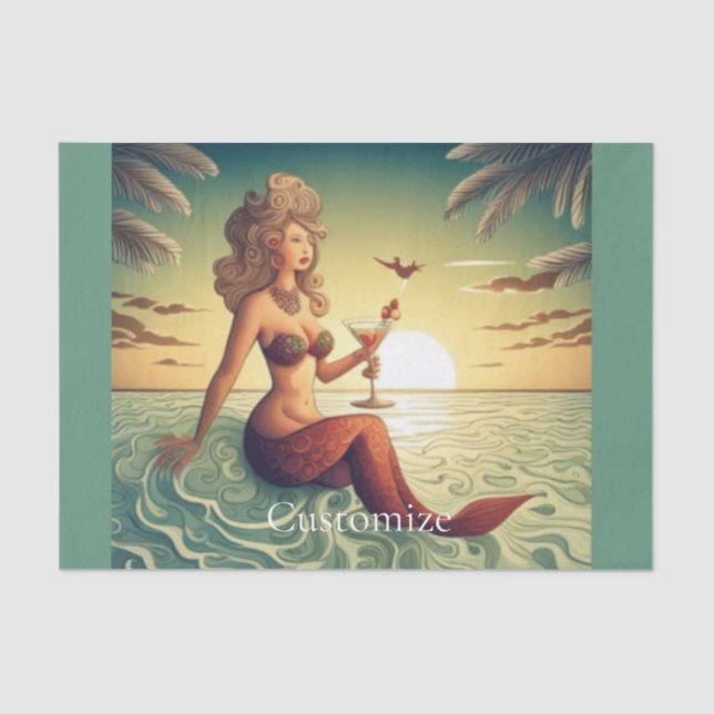 Papel De Seda Classy Martini Mermaid Thunder_Cove (Frente )