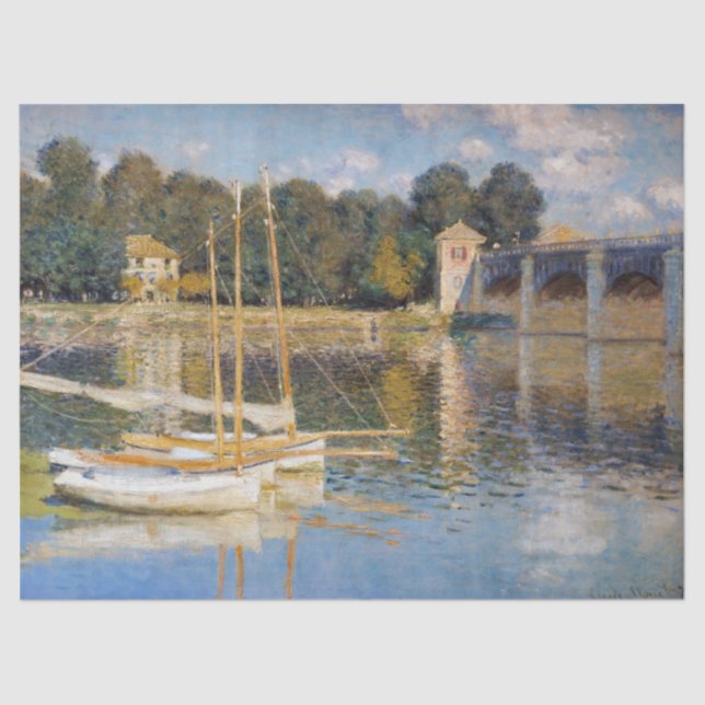 Papel De Seda Claude Monet - A Ponte Argenteuil (Frente )