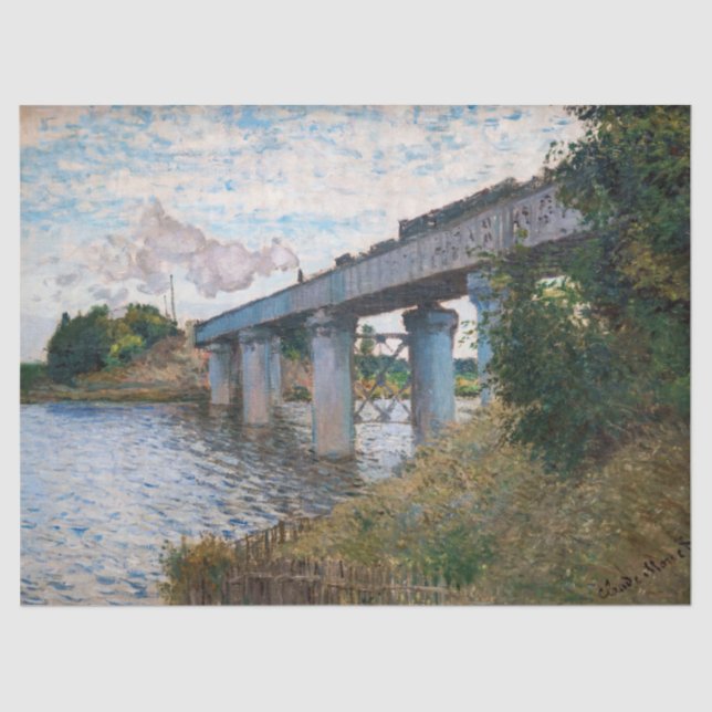 Papel De Seda Claude Monet - A Ponte Ferroviária na Argentina (Frente )