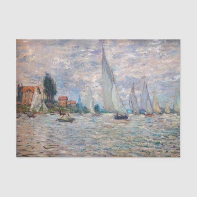Papel De Seda Claude Monet - Boats Regatta na Argentina (Frente )