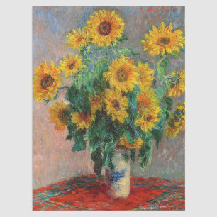 Papel De Seda Claude Monet - Buquê de Girassóis