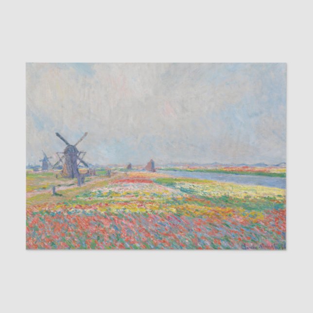 Papel De Seda Claude Monet - Campos Tulip perto de Haia (Frente )