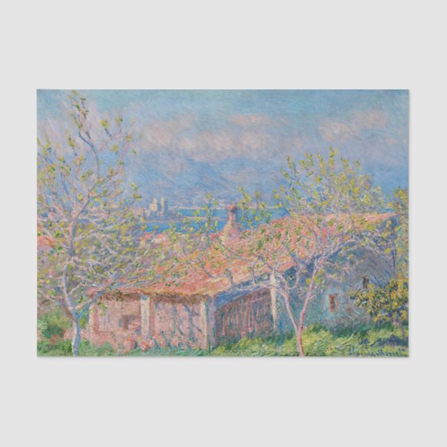 Papel De Seda Claude Monet - Casa dos Jardineiros em Antibes (Frente )