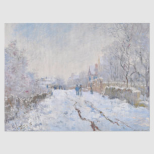 Papel De Seda Claude Monet - Cena de neve em Argenteuil