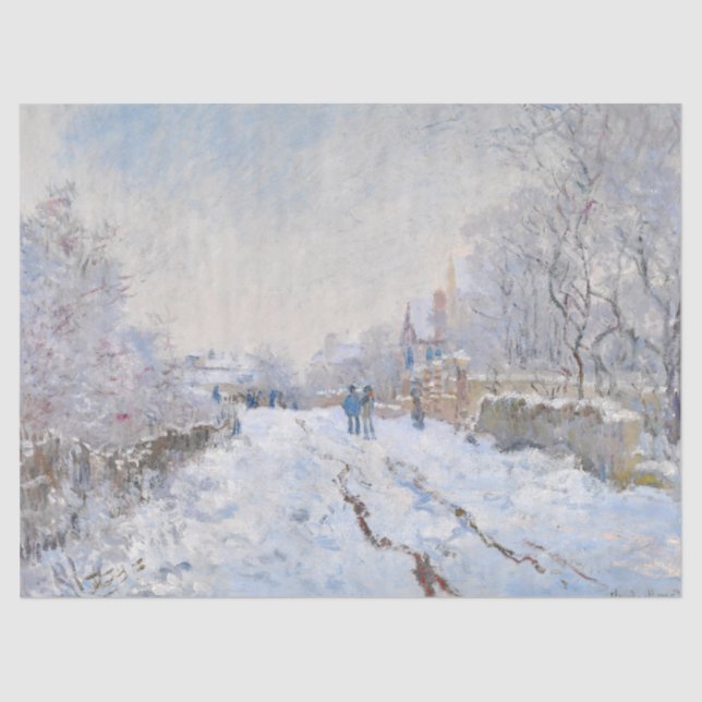 Papel De Seda Claude Monet - Cena de Neve na Argentina (Frente )