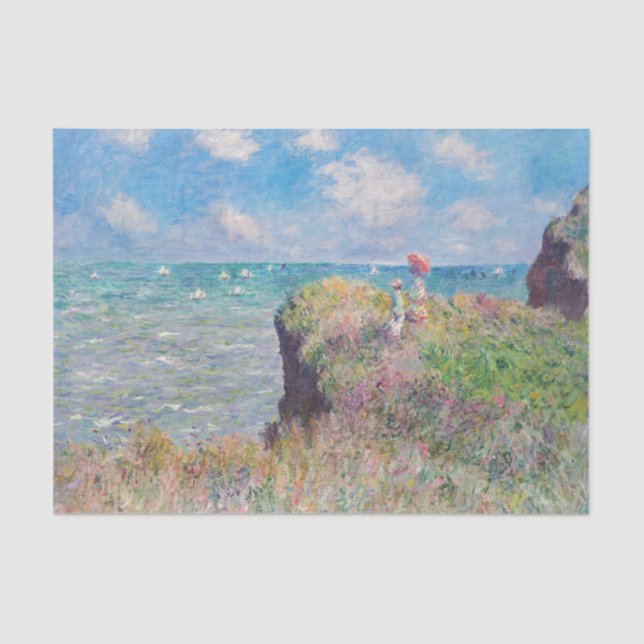 Papel De Seda Claude Monet - Cliff Walk em Pourville (Frente )