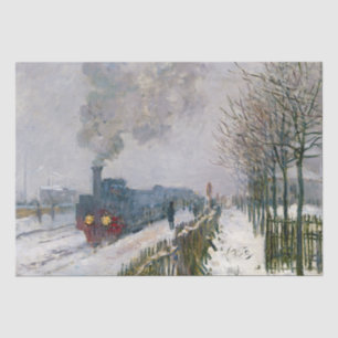 Papel De Seda Claude Monet - Comboio na neve / A locomotiva