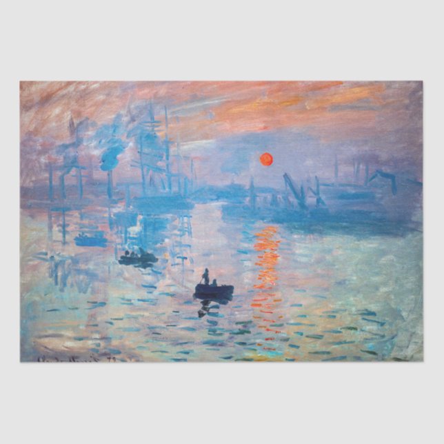 Papel De Seda Claude Monet - Impressão, Assalto do Sol (Frente )