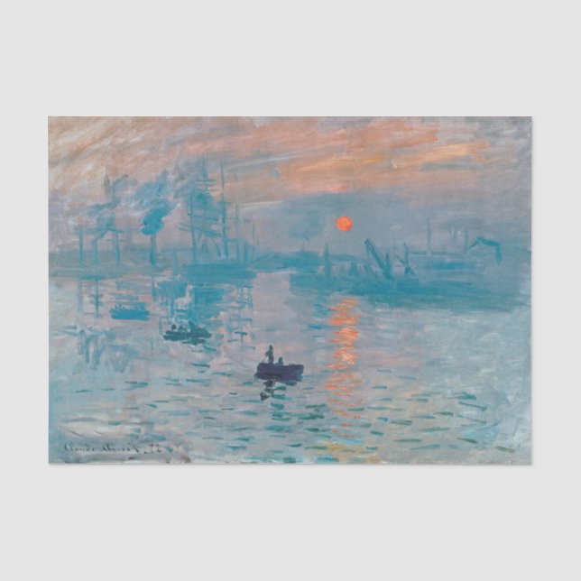 Papel De Seda Claude Monet Impressão Nascer do Sol Francês (Frente )