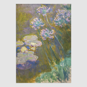 Papel De Seda Claude Monet - Lírios e Agapanthus