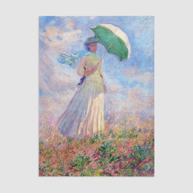 Papel De Seda Claude Monet - Mulher com Parasol virada para a di (Criador carregado)