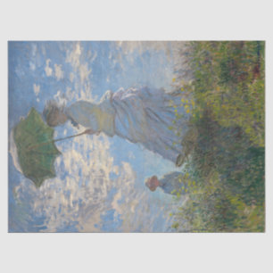 Papel De Seda Claude Monet Mulher com um Guarda-Sol Arte Refinad