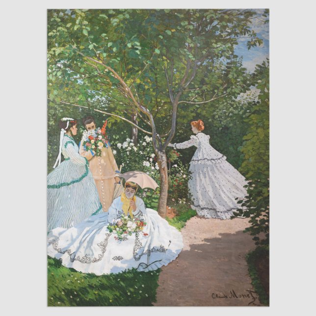 Papel De Seda Claude Monet - Mulheres no Jardim (Criador carregado)