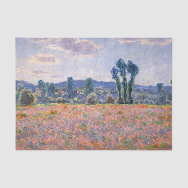 Papel De Seda Claude Monet - Poppy Field 1890 (Giverny) (Frente )