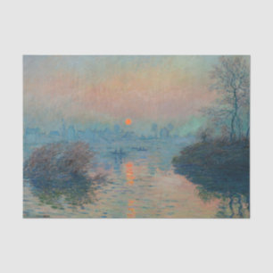 Papel De Seda Claude Monet - Pôr do sol no Sena em Lavacourt