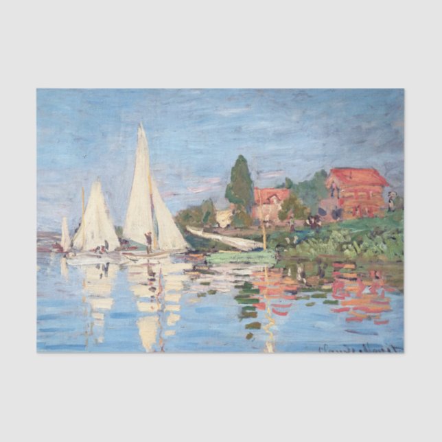 Papel De Seda Claude Monet - Regattas em Argenteuil (Frente )