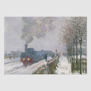 Papel De Seda Claude Monet - Trem na Neve / A Locomotiva