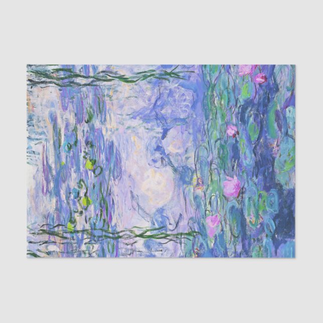 Papel De Seda Claude Monet Water Libera A Arte Impressionante Fr (Frente )