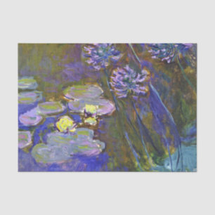 Papel De Seda Claude Monet Water Lily Agapanthus