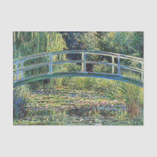 Papel De Seda Claude Monet - Water Lily Pond & Japanesese Bridge (Frente )