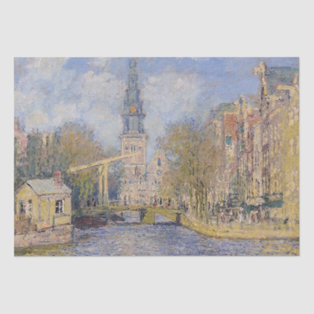 Papel De Seda Claude Monet - Windmills perto de Zaandam (Frente )