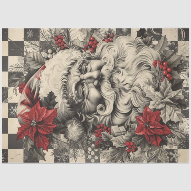 Papel De Seda Cláusula Santa do Quadro de Verificação (Frente )