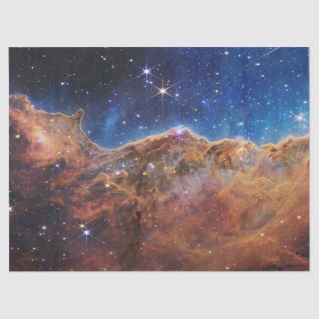 Papel De Seda Clipes Cósmicos Carina Nebula Space Telescope (Frente )