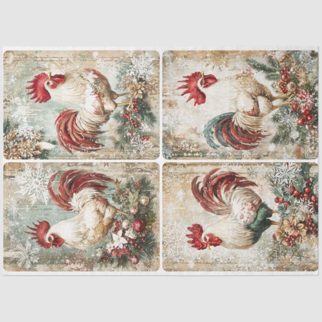 Papel De Seda Cluckers de Natal (Frente )