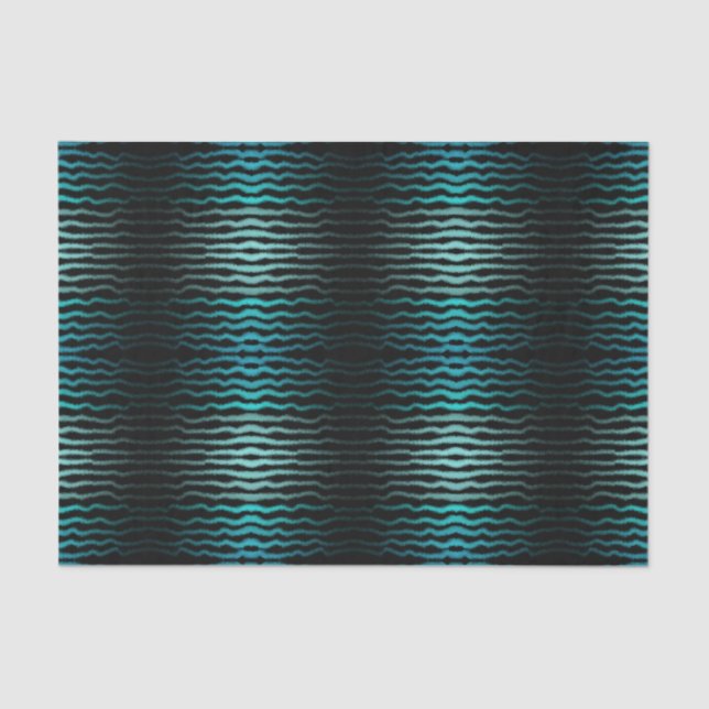 Papel De Seda Coastal Beach Salty Turquoise Waves Abstrato Art (Frente )